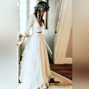 Ivory 2 piece Wedding Dress